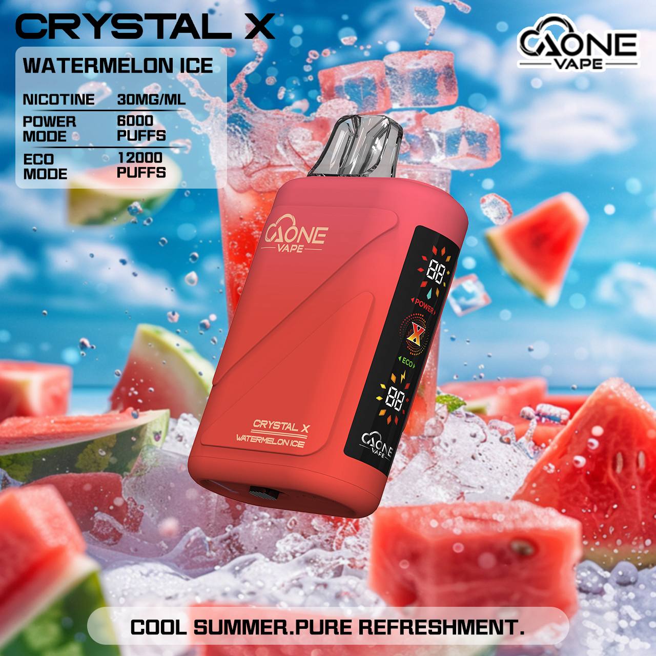 原廠正品 AONE Crystal X 水晶 2 代|12000 口大容量 一次性 電子煙 拋棄式 非 ILIA LANA SP2S RELX 東京魔盒 VC蒸氣