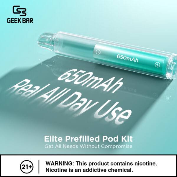 原廠正品  Geek Bar Elite Prefilled Pod Kit 菁英 一次性換彈 拋棄式 電子煙 VC蒸氣