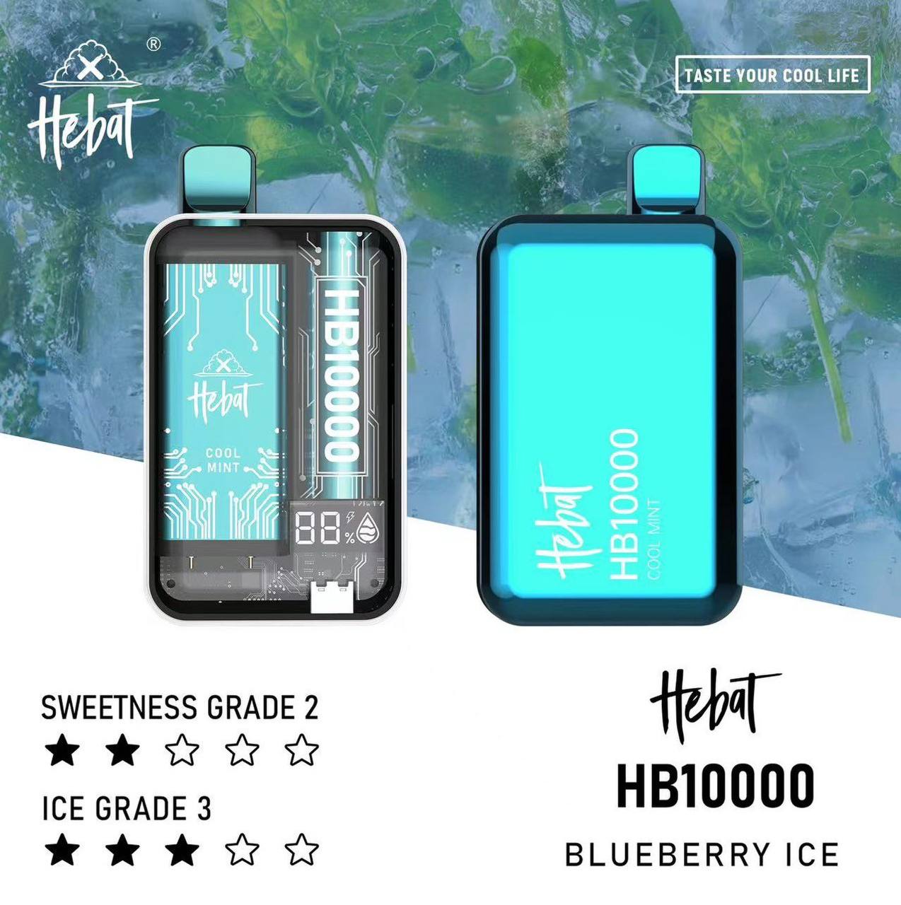原廠正品 HEBAT 喜貝 10000口 puff 一次性/拋棄式 可重複充電 VC蒸氣